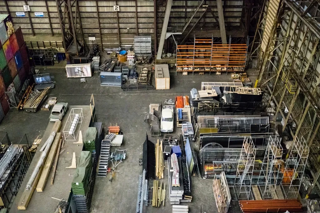 Warehouse floor seen from above